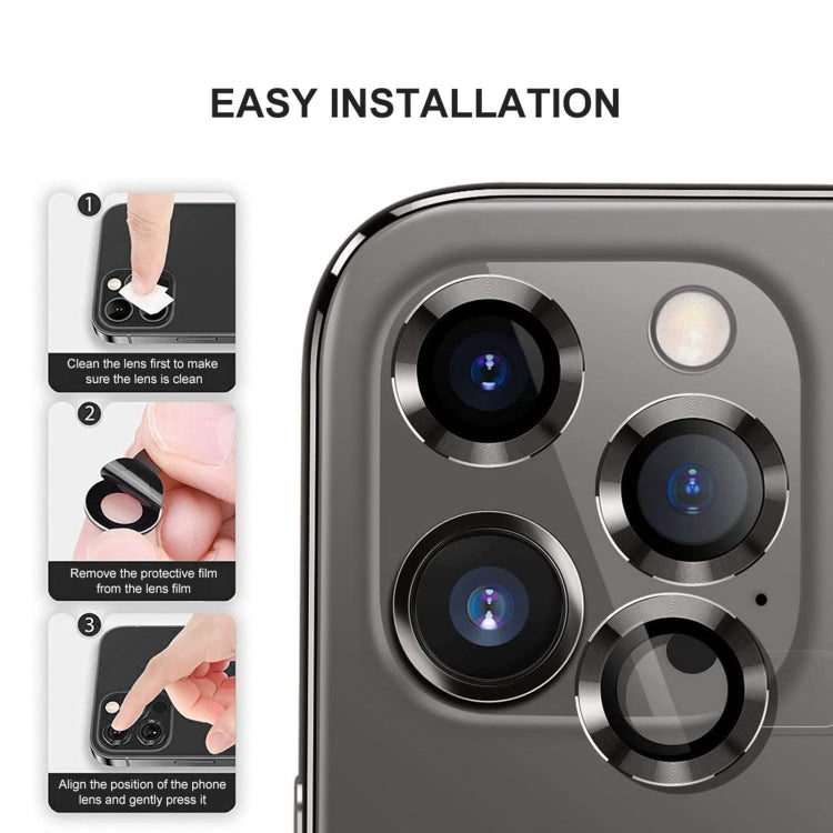 Para iPhone 12 Pro ENKAY Hat-Prince aleación de aluminio + cubierta de lente de cámara de vidrio templado Protector de cobertura completa