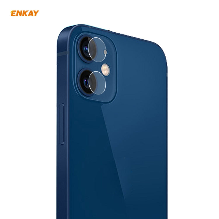 Para iPhone 12/12 mini ENKAY Hat-Prince 0.2mm 9H 2.15D Lente de cámara trasera de borde redondo Película de vidrio templado 2 PCS / Set, 1 Set, 2 Set, 5 Set, 10 Set