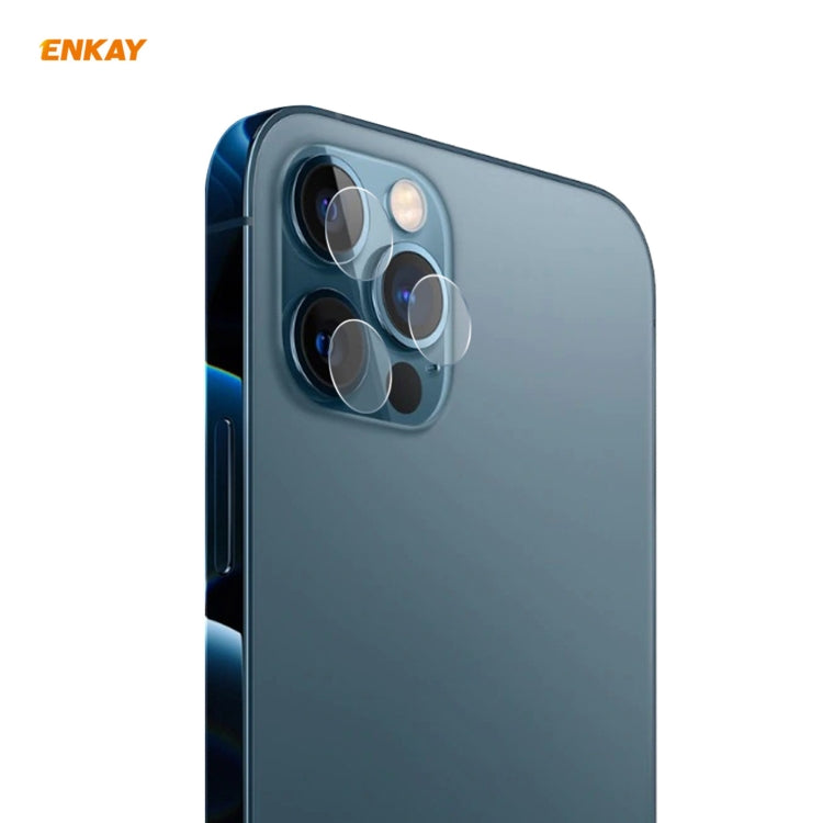 Para iPhone 12 Pro / 12 Pro Max ENKAY Hat-Prince 0.2mm 9H 2.15D Lente de cámara trasera de borde redondo Película de vidrio templado 3 PCS / Set, 1 Set, 2 Set, 5 Set, 10 Set