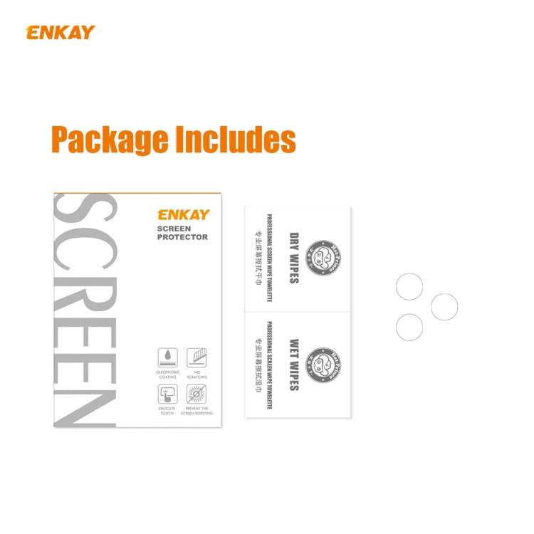 Para iPhone 12 Pro / 12 Pro Max ENKAY Hat-Prince 0.2mm 9H 2.15D Lente de cámara trasera de borde redondo Película de vidrio templado 3 PCS / Set, 1 Set, 2 Set, 5 Set, 10 Set