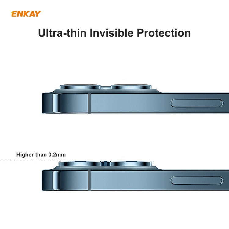 Para iPhone 12 Pro / 12 Pro Max ENKAY Hat-Prince 0.2mm 9H 2.15D Lente de cámara trasera de borde redondo Película de vidrio templado 3 PCS / Set, 1 Set, 2 Set, 5 Set, 10 Set