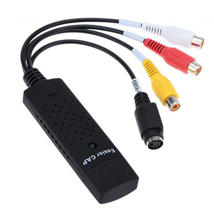 Conector portátil USB 2,0 de vídeo + Audio RCA hembra a hembra para TV / DVD / VHS compatible con Vista 64 / win 7 / win 8 / win 10 / Mac OS