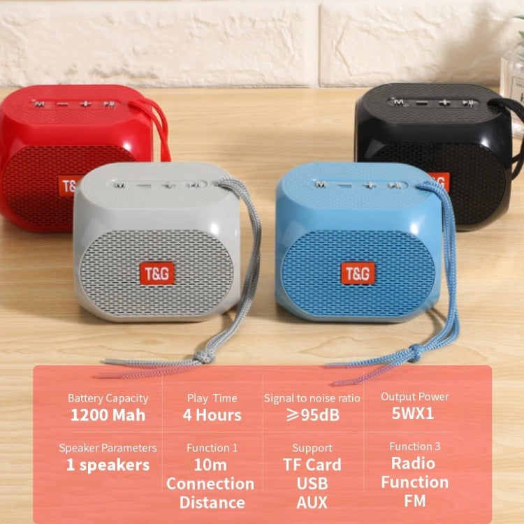 Altavoz Bluetooth T&G TG196 TWS Subwoofer con cable trenzado, compatible con tarjeta USB/AUX/TF/FM