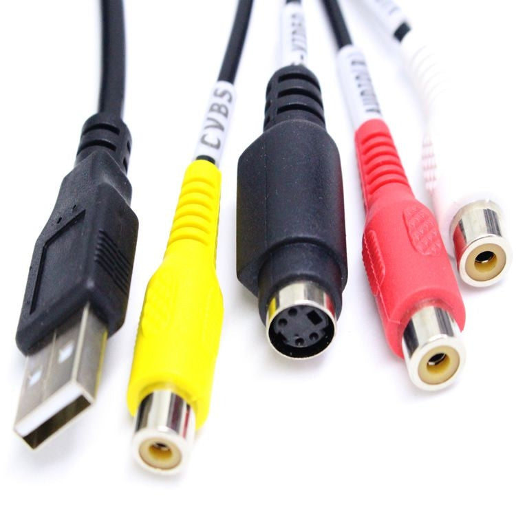 Cable USB a RCA 60+ Compatible con Vista 64 / Win 7 / Win 8 / Win 10 / Mac OS