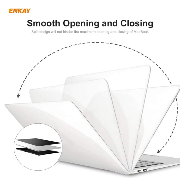 ENKAY 3 en 1 Crystal Laptop Funda protectora + Versión de EE. UU. Película de teclado TPU + Juego de tapones antipolvo para MacBook Air 13.3 pulgadas A1932 (2018), For MacBook Air 13.3 inch A1932 (2018)