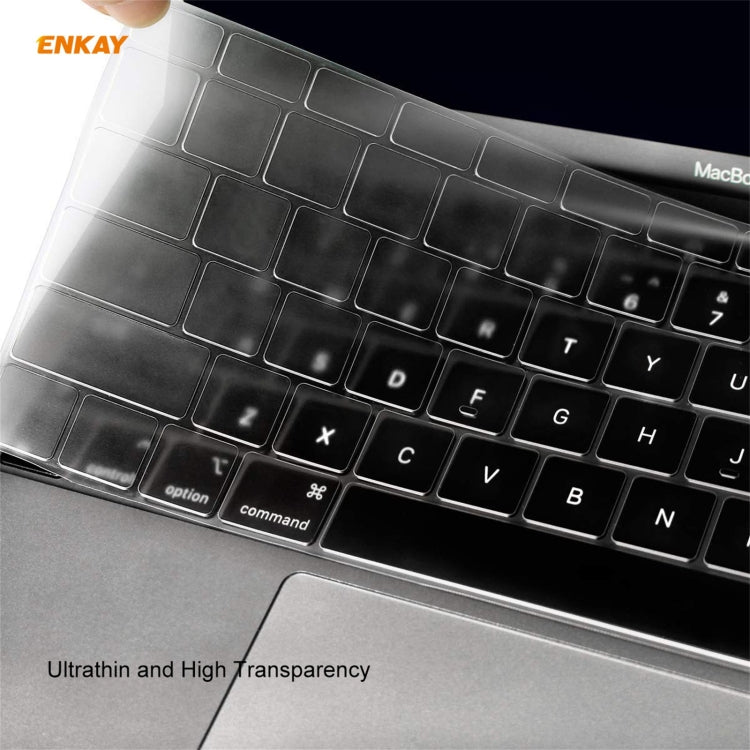 ENKAY 3 en 1 Crystal Laptop Funda protectora + Versión de EE. UU. Película de teclado TPU + Juego de tapones antipolvo para MacBook Air 13.3 pulgadas A1932 (2018), For MacBook Air 13.3 inch A1932 (2018)