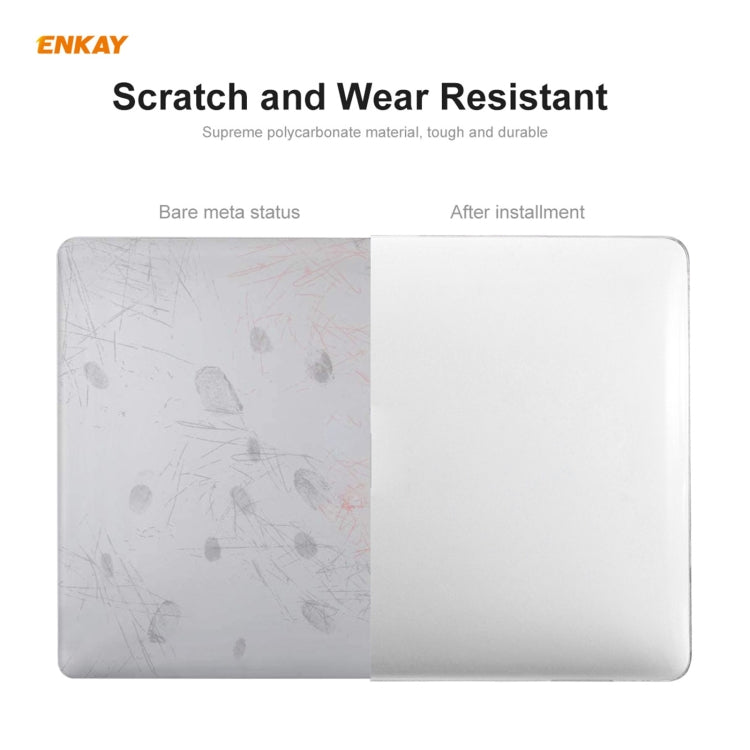 ENKAY 3 en 1 Crystal Laptop Funda protectora + Versión de EE. UU. Película de teclado TPU + Juego de tapones antipolvo para MacBook Pro 16 pulgadas A2141 (con barra táctil), For MacBook Pro 16 inch A2141 (with Touch Bar)