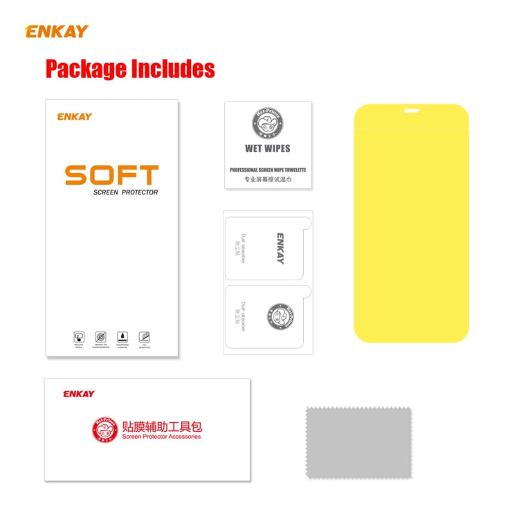 ENKAY Hat-Prince 0.1mm 3D Protector de pantalla completa Película de hidrogel a prueba de explosiones, For iPhone 12 mini, For iPhone 12 / 12 Pro, For iPhone 12 Pro Max