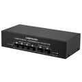 Amplificador de potencia de 4 entradas y 2 salidas y conmutador de altavoz Comparador divisor de interruptor de altavoz 300 W por canal sin pérdida de calidad de sonido, 4 In 2 Out