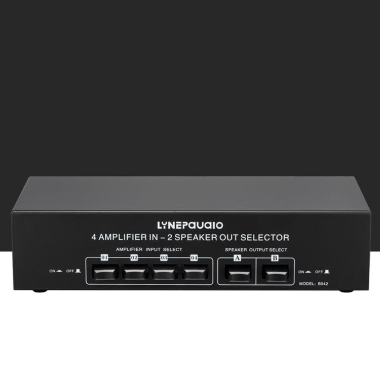 Amplificador de potencia de 4 entradas y 2 salidas y conmutador de altavoz Comparador divisor de interruptor de altavoz 300 W por canal sin pérdida de calidad de sonido, 4 In 2 Out