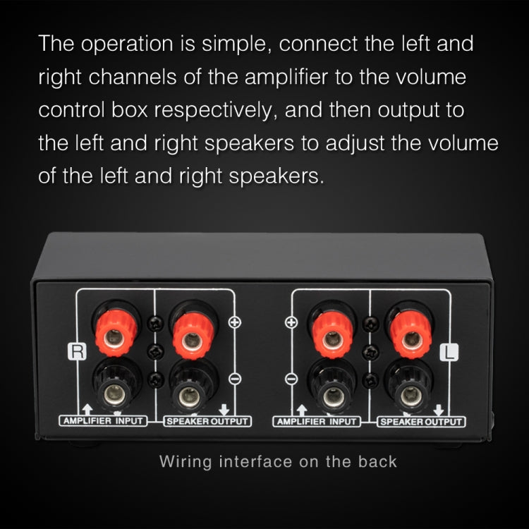 Controlador de ajuste de volumen de altavoz pasivo B050, ajuste de volumen independiente de canal izquierdo y derecho, 150W por canal, B050