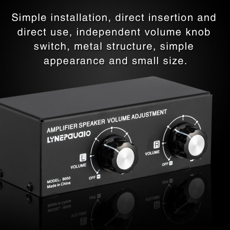 Controlador de ajuste de volumen de altavoz pasivo B050, ajuste de volumen independiente de canal izquierdo y derecho, 150W por canal, B050