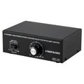 B051 Amplificador de potencia de 2 entradas y 1 salida y conmutador de selección de altavoz Salida con ajuste de volumen 2 amplificadores de potencia Conmutador de audio Comparador de distribución de interruptores, B051