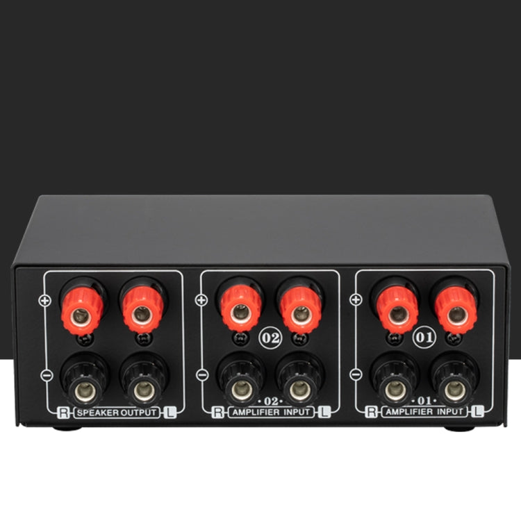 B051 Amplificador de potencia de 2 entradas y 1 salida y conmutador de selección de altavoz Salida con ajuste de volumen 2 amplificadores de potencia Conmutador de audio Comparador de distribución de interruptores, B051