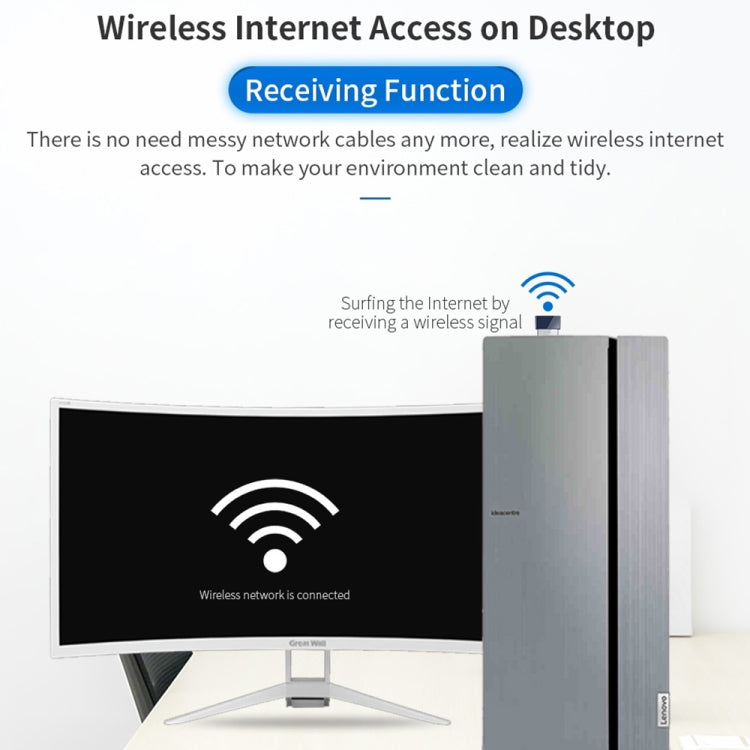 COMFAST CF-723B Mini 2 en 1 USB Bluetooth WiFi Adaptador 150Mbps Receptor de tarjeta de red inalámbrica, CF-723B