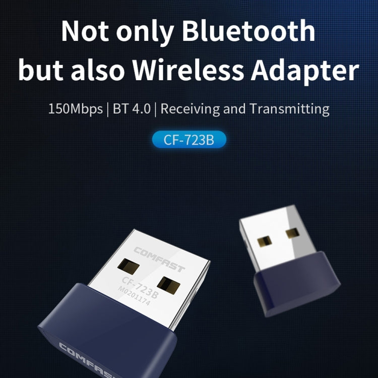 COMFAST CF-723B Mini 2 en 1 USB Bluetooth WiFi Adaptador 150Mbps Receptor de tarjeta de red inalámbrica, CF-723B