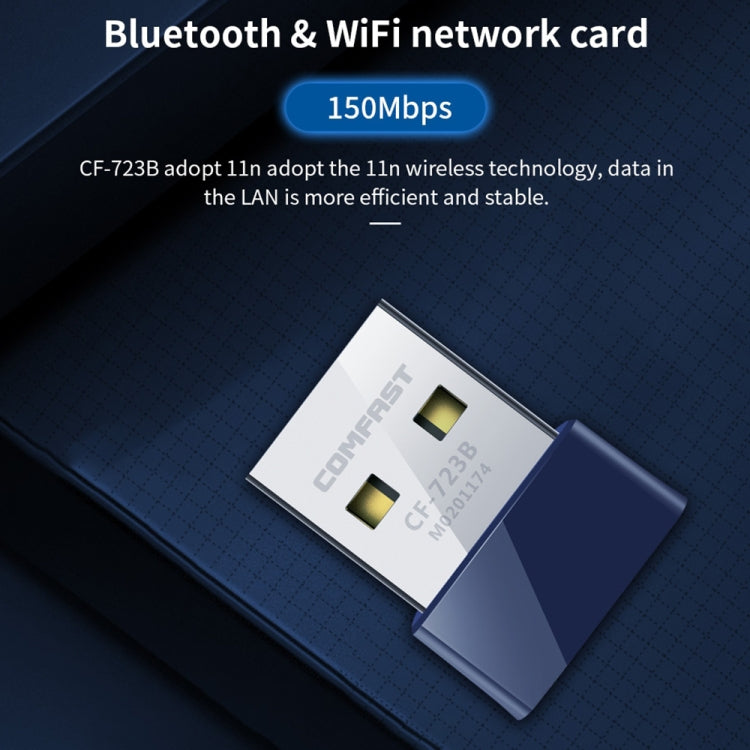 COMFAST CF-723B Mini 2 en 1 USB Bluetooth WiFi Adaptador 150Mbps Receptor de tarjeta de red inalámbrica, CF-723B