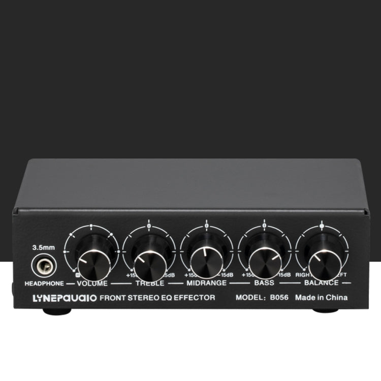Mezclador de 3 canales Amplificador estéreo frontal Ajustador de altos/medios/graves, fuente de alimentación USB de 5 V, enchufe de EE. UU., B056