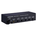 B032 Amplificador de potencia de 2 entradas y 4 salidas Conmutador de sonido Altavoz Calidad de sonido sin pérdidas 300 W por canal Distribuidor de interruptor Comparador con función de monitoreo de auriculares / Entrada de audio, B032