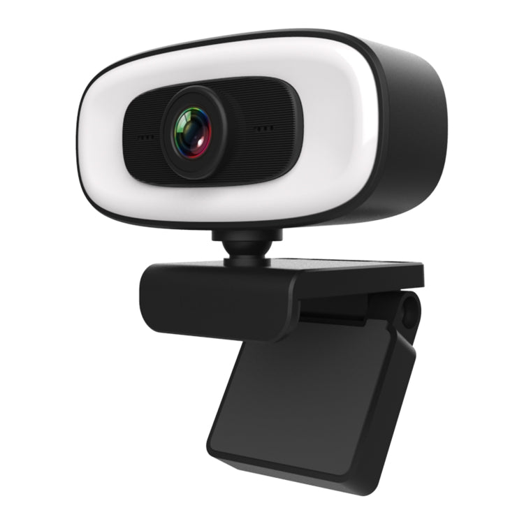 C10 2K HD sin distorsión, rotación de 360 grados, luz de relleno de tres velocidades, cámara web con unidad libre USB, micrófono integrado con sonido más claro
