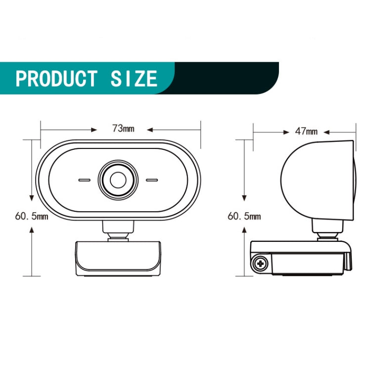 C11 2K Calidad de imagen HD Sin distorsión 360 grados Rotación Micrófono incorporado Cámaras web claras con trípode