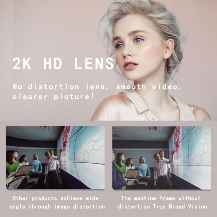 C11 2K Calidad de imagen HD Sin distorsión 360 grados Rotación Micrófono incorporado Cámaras web claras con trípode