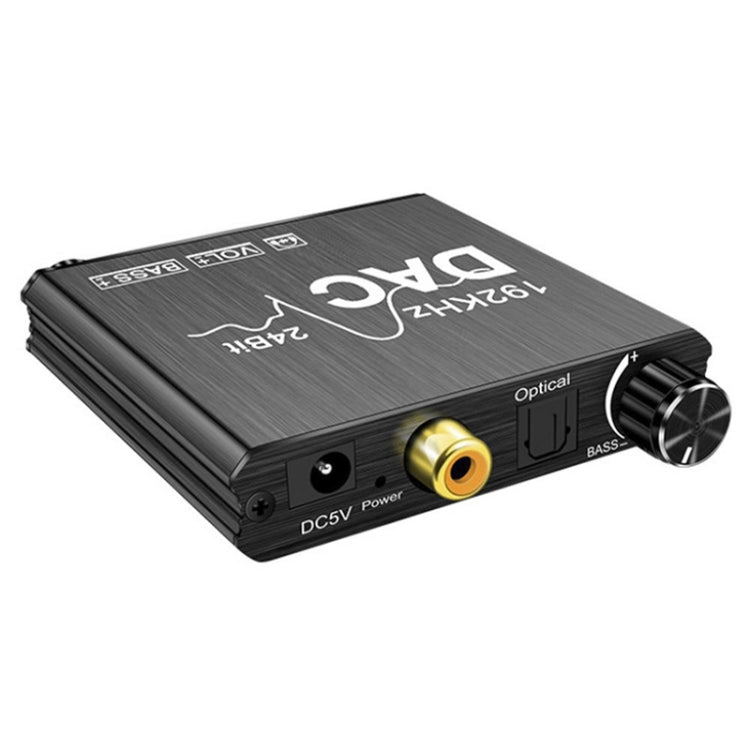 Convertidor de audio digital a analógico Extractor estéreo Amplificador DAC Óptico SPDIF 192Khz 24Bit