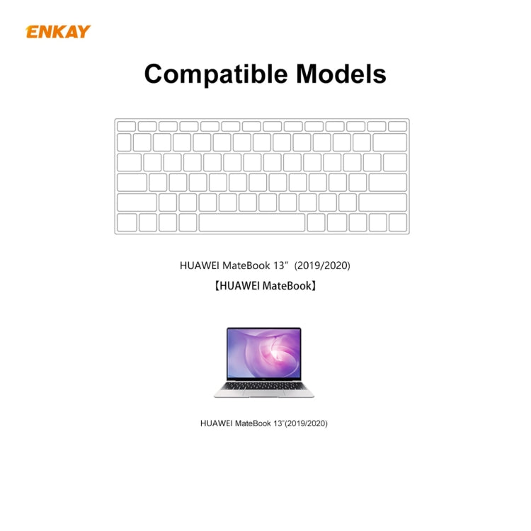 ENKAY Película protectora de teclado de TPU suave ultrafina para Huawei MateBook de 13 pulgadas, versión de EE. UU., For Huawei MateBook 13 inch