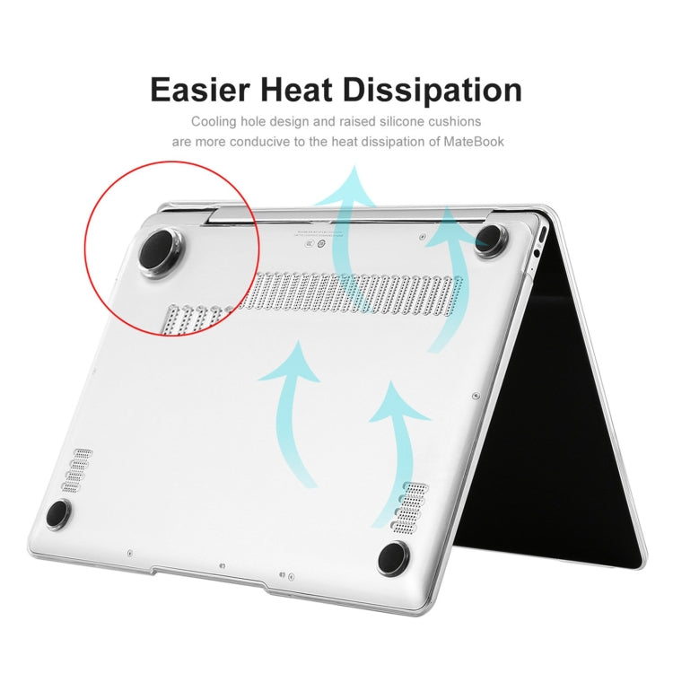 ENKAY para Huawei MateBook 13 Core Edition US Versión 2 en 1 Funda protectora de cristal con película de teclado TPU, For Huawei MateBook 13 Core Edition