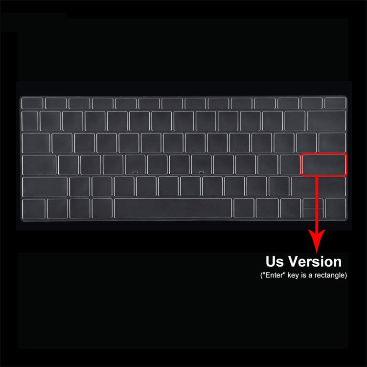 ENKAY para Huawei MateBook 13 Core Edition US Versión 2 en 1 Funda protectora de cristal con película de teclado TPU, For Huawei MateBook 13 Core Edition