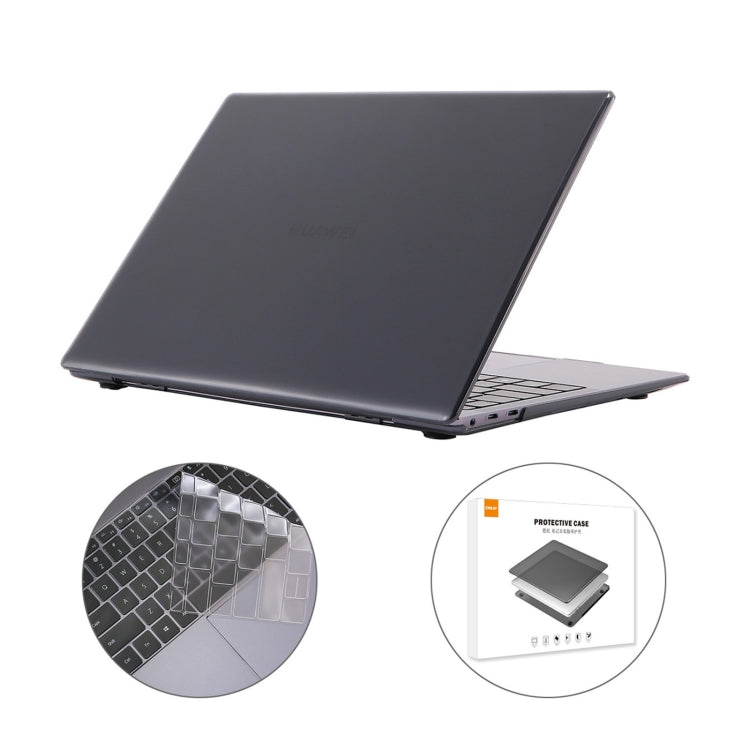 ENKAY para Huawei MateBook X Pro US Versión 2 en 1 Funda protectora de cristal con película de teclado TPU, For Huawei MateBook X Pro