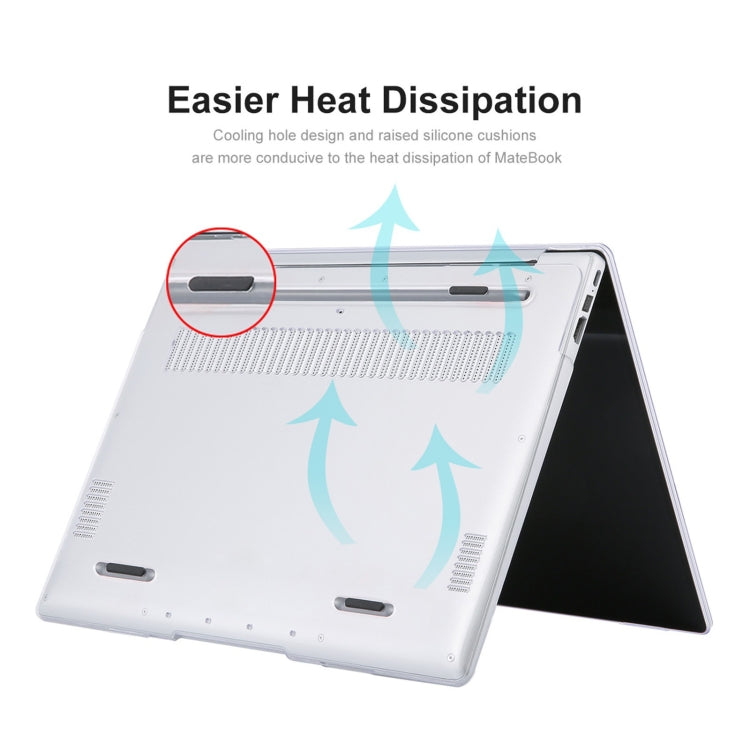 ENKAY para Huawei MateBook D 14 / Honor MagicBook 14 US versión 2 en 1 funda protectora de cristal con película de teclado TPU, For Huawei MateBook D 14
