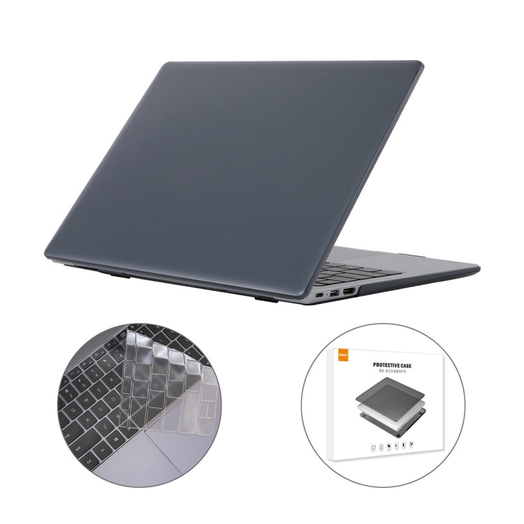 ENKAY para Huawei MateBook D 15 / Honor MagicBook 15 US Versión 2 en 1 Funda protectora de cristal con película de teclado TPU, For Huawei MateBook D 15