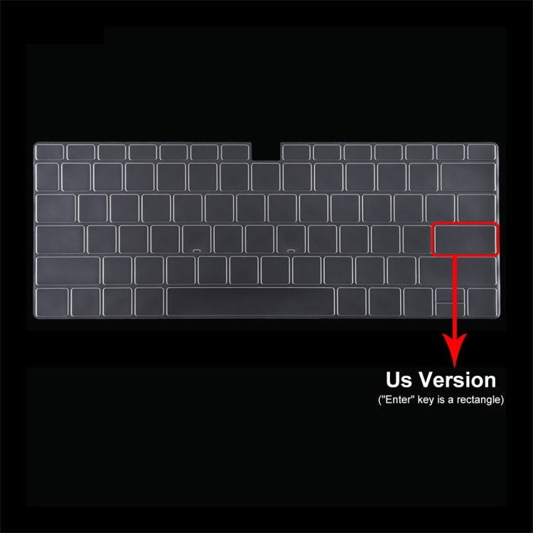 ENKAY para Huawei MateBook D 15 / Honor MagicBook 15 US Versión 2 en 1 Funda protectora de cristal con película de teclado TPU, For Huawei MateBook D 15