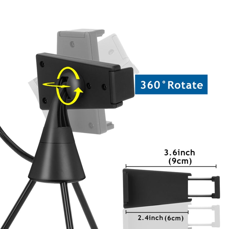 NS-08 maquillaje en vivo Selfie anillo de luz de relleno fotografía LED regulable lámpara de anillo con soporte de trípode para teléfono