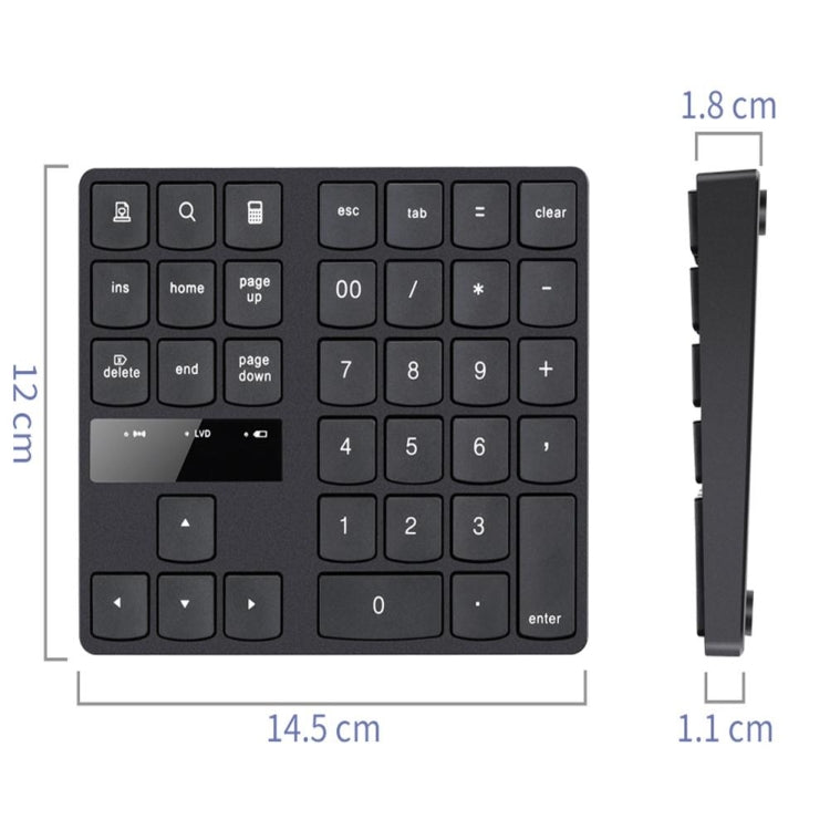 Teclado numérico inalámbrico USB de 2,4G, 35 teclas, teclado Digital de carga, portátil, Mini teclado numérico