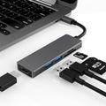 5 en 1 Tipo-c a HDMI + 2 x USB 3.0 + Adaptador HUB de ranura para tarjeta SD / TF, HDMI + 2 x USB 3.0 + SD / TF Card Slot