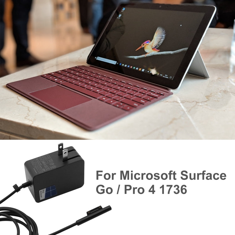 Cargador adaptador de CA de 24W 15V 1.6A para Microsoft Surface Go/Pro 4 1736, enchufe de EE. UU.