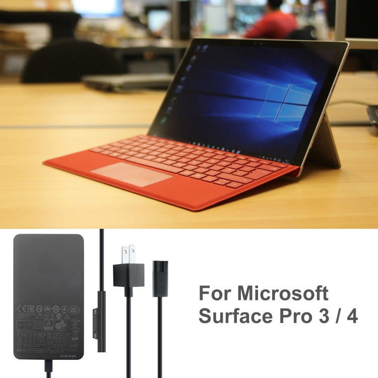 cargador del adaptador de CA de 36W 12V 2.58A/5V 1A para Microsoft Surface Pro 3/4, enchufe de los E.E.U.U.