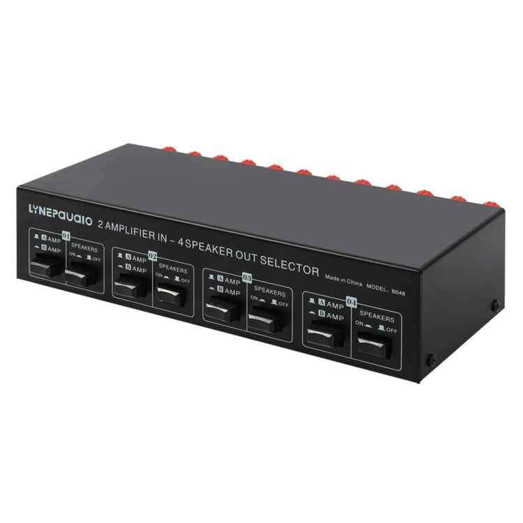 AMPLIFICADOR DE POTENCIA 2 en 4 salidas, conmutador de altavoz, comparador divisor, 300W por canal sin pérdida de calidad de sonido, B048