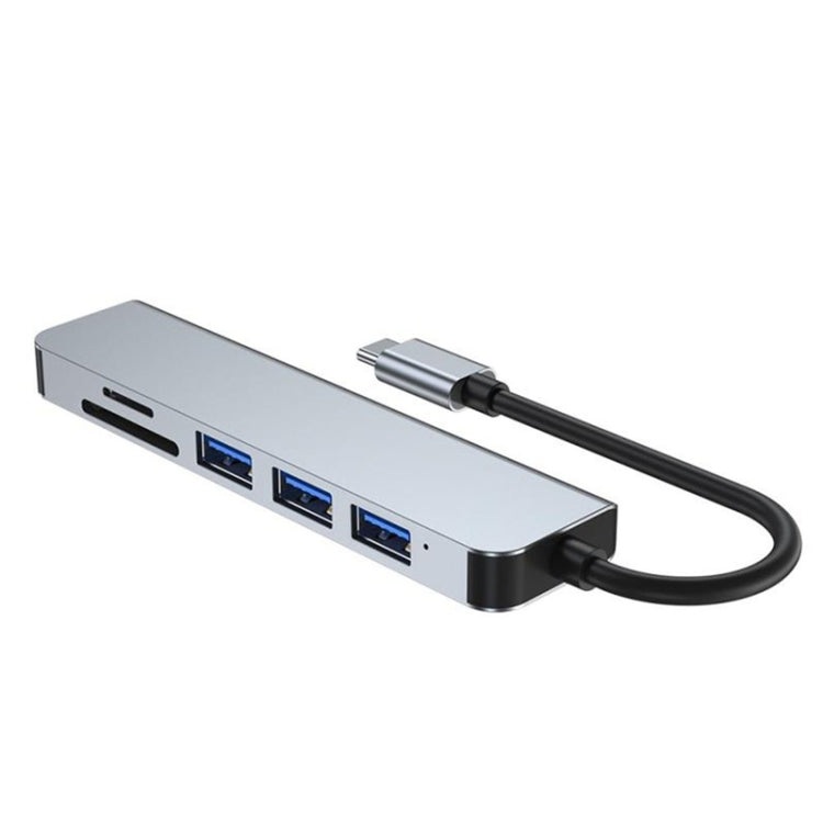 6 en 1 Tipo C a 3 x puertos USB + SD/TF + estación de acoplamiento HDMI