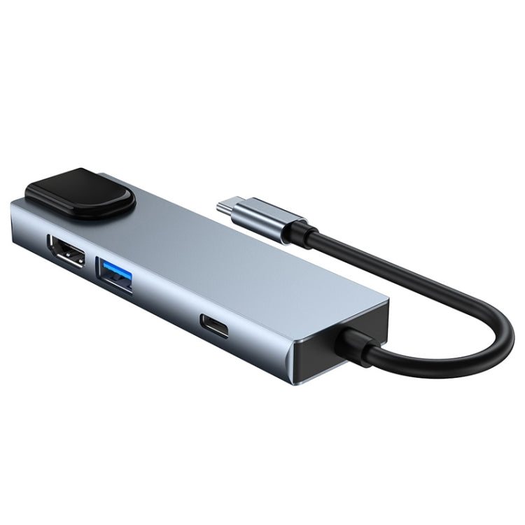 Adaptador 6 en 1 Tipo-C a HDMI + RJ45 + SD / TF + PD + HUB USB