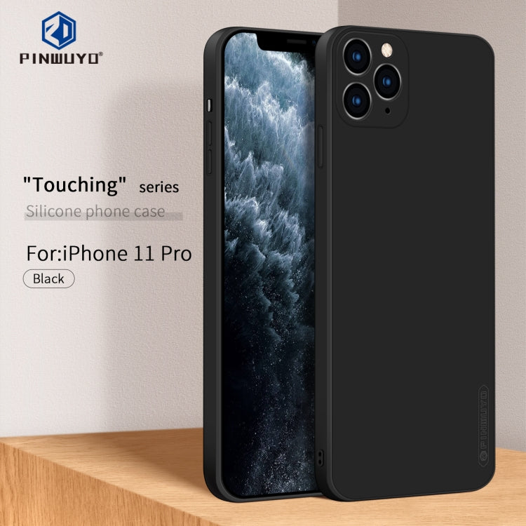 PINWUYO Sense Series Funda de teléfono móvil de silicona líquida TPU, For iPhone 11 Pro, For iPhone 11 Pro Max, For iPhone 11