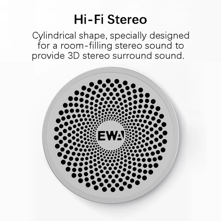 EWA A115 Altavoz Bluetooth de metal portátil 105H Subwoofer estéreo de alta fidelidad para exteriores