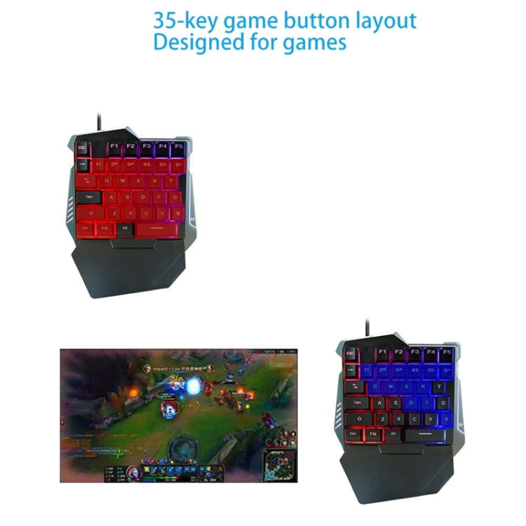 Teclado numérico USB de una mano G7 de 37 teclas con retroiluminación, longitud del cable: 1,8 m