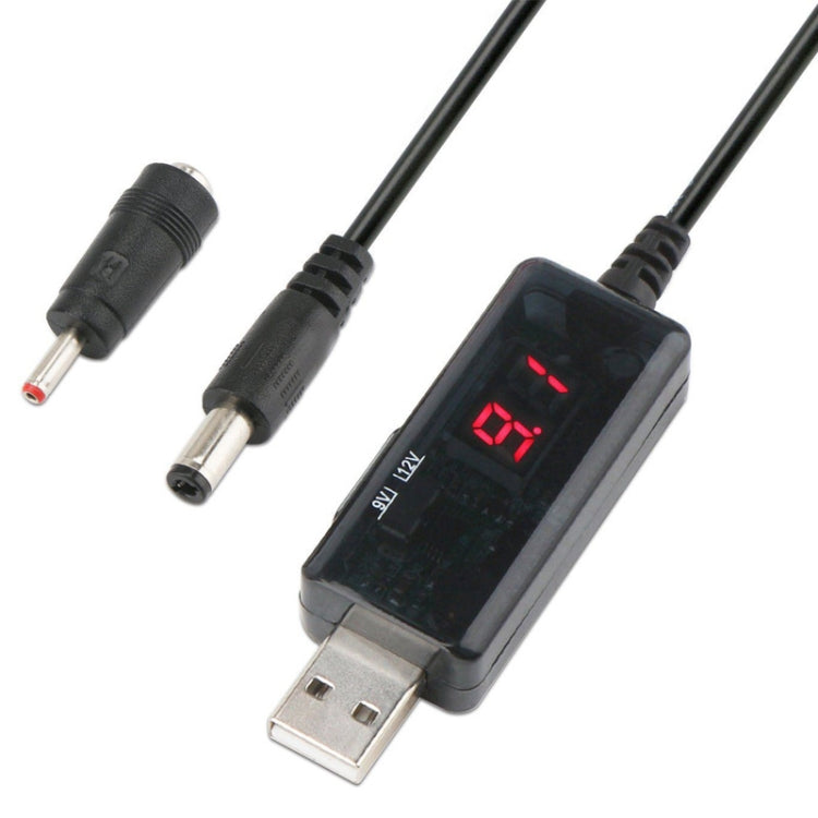 KWS-912V USB Boost Converter DC 5V a 9V 12V Cable convertidor + juego de enchufes de 3,5x1,35 mm, 5V to 9V / 12V