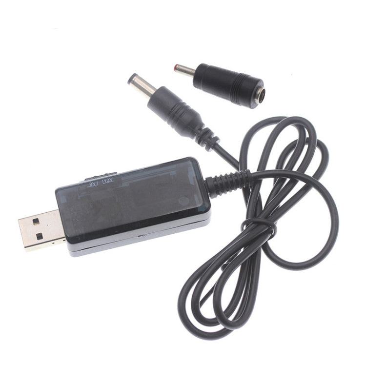 KWS-912V USB Boost Converter DC 5V a 9V 12V Cable convertidor + juego de enchufes de 3,5x1,35 mm, 5V to 9V / 12V