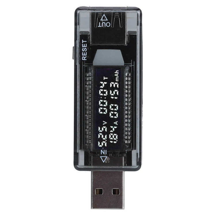 KWS-V21 QC2.0 Detector de carga del probador de voltaje de corriente USB, multímetro, medidor de capacidad de energía, KWS-V21