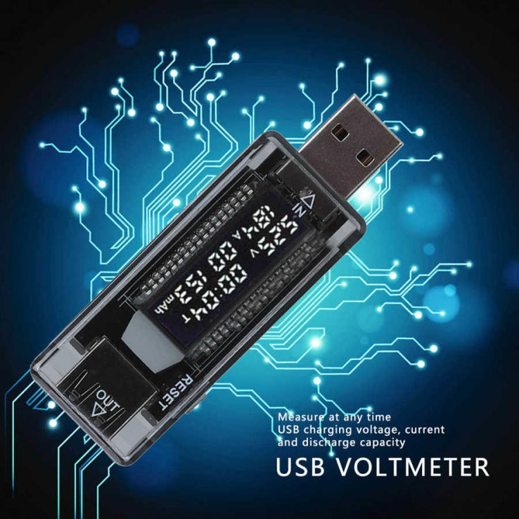 KWS-V21 QC2.0 Detector de carga del probador de voltaje de corriente USB, multímetro, medidor de capacidad de energía, KWS-V21