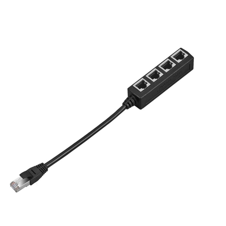 1 macho a 4 hembra LAN Adaptador de cable Ethernet Divisor Ethernet